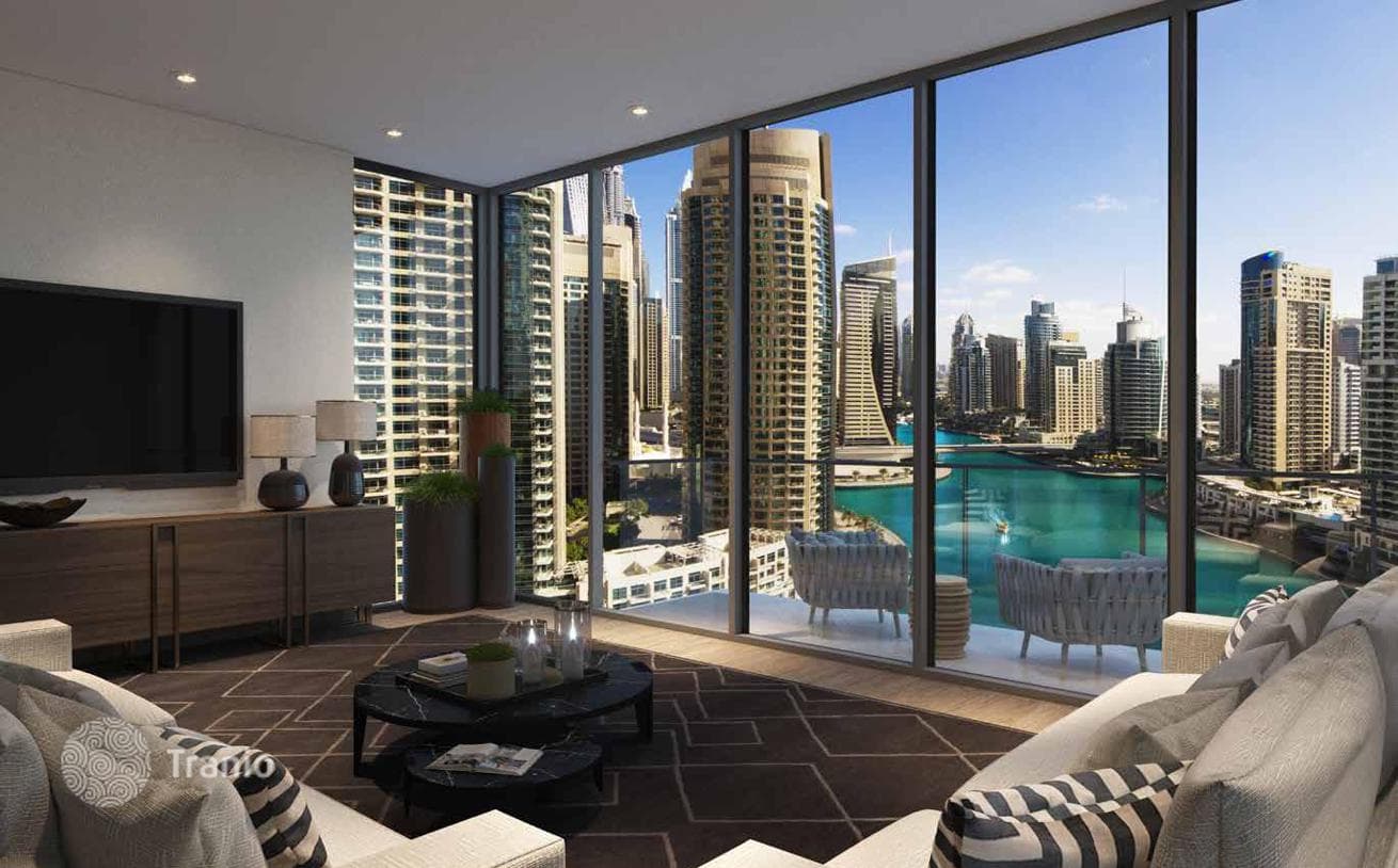 Готовые квартиры LIV Residence для получения резидентской визы, недалеко от моря и пляжа, с видом на гавань Dubai Marina, Дубай, ОАЭ