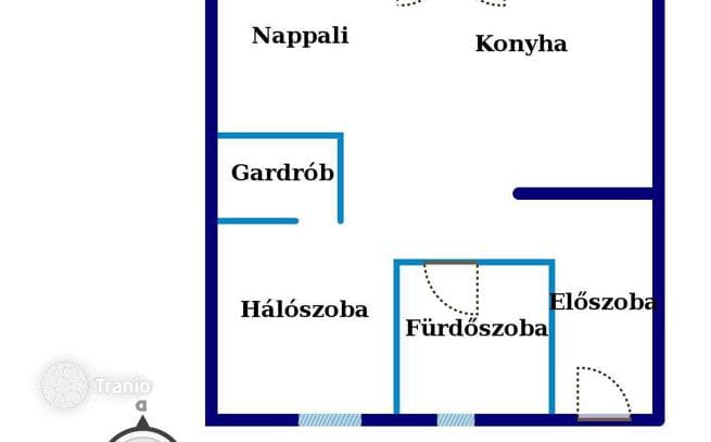 2-комнатная квартира 54 м² в Районе XI (Уйбуде), Венгрия