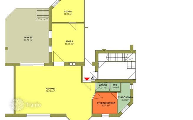 3-комнатная квартира 124 м² в Будапеште, Венгрия