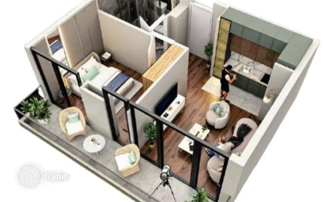 Продается квартира с 1 спальней, общая площадь 44, 7 м², 9/12 этаж в Чакви., фото 5