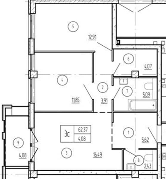 2 к. квартира 66.45 кв. м, 2/9 этаж. ЖК Лучи. Azimut Park Hotel Family, Анапа, Россия