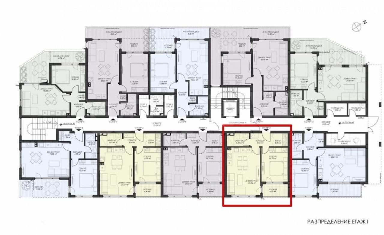 Апартаменты в Варне, Болгария, 58.34 м², фото 2