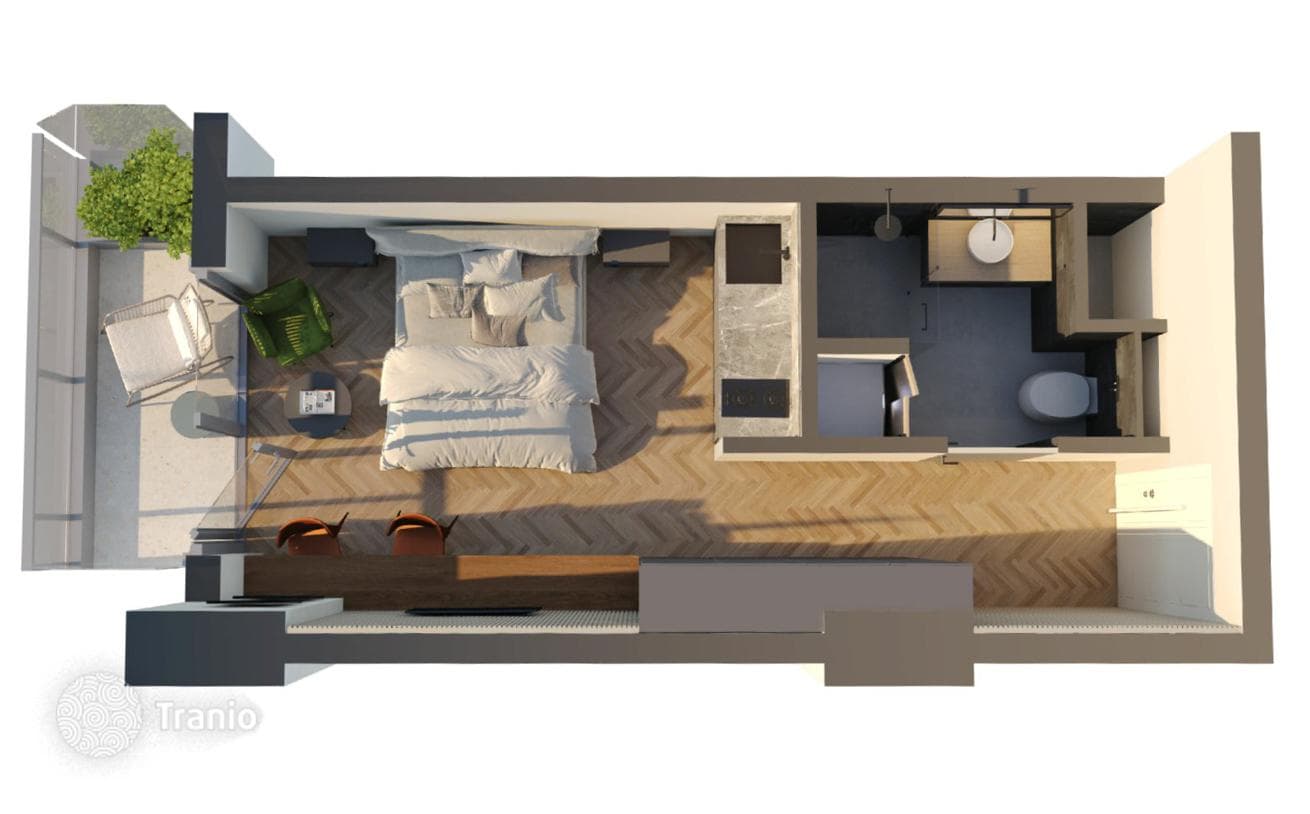 Квартира студия 29 м². Рассрочка 0%.