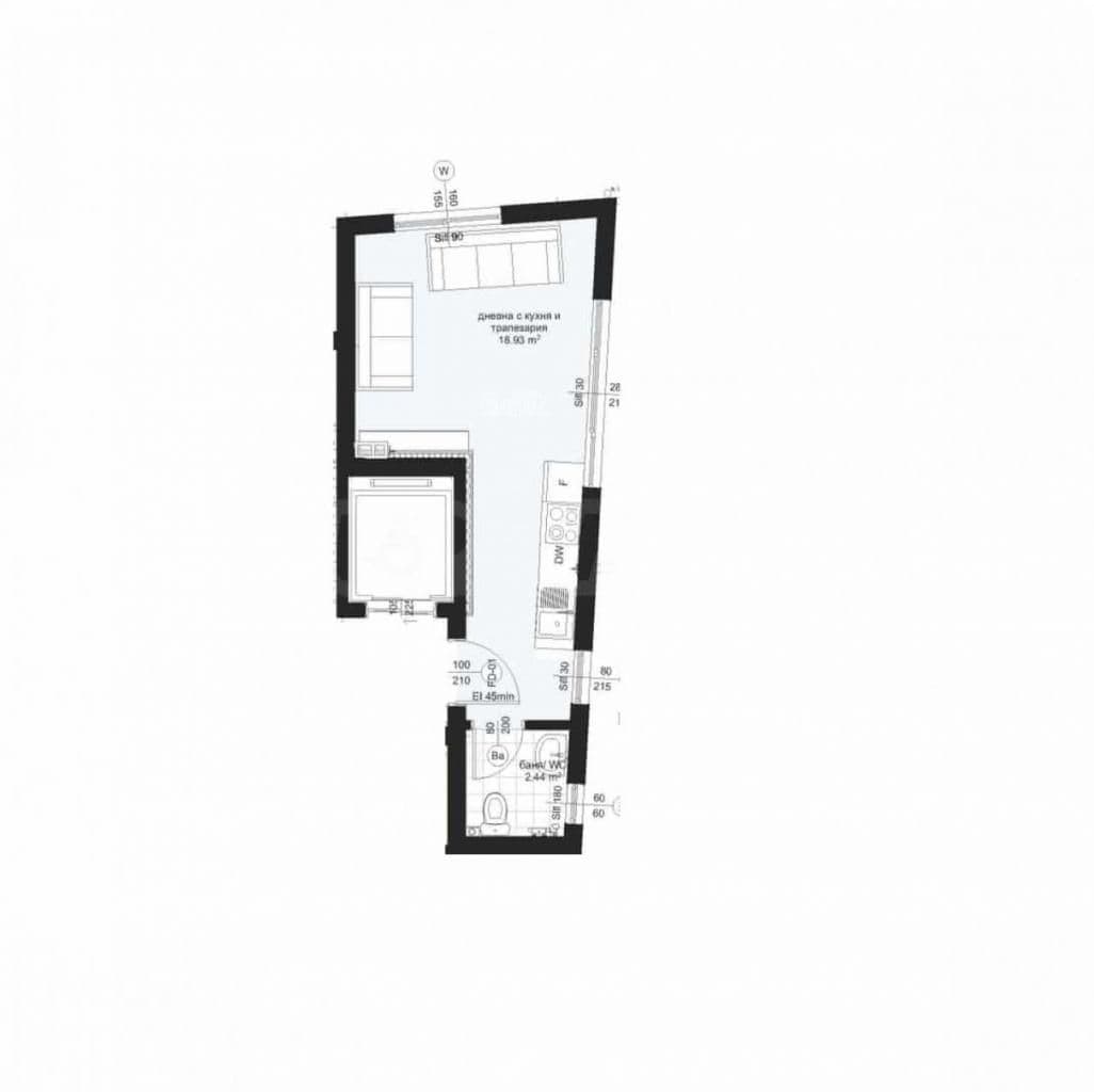 Студия в Варне, Болгария, 48.65 м², фото 2