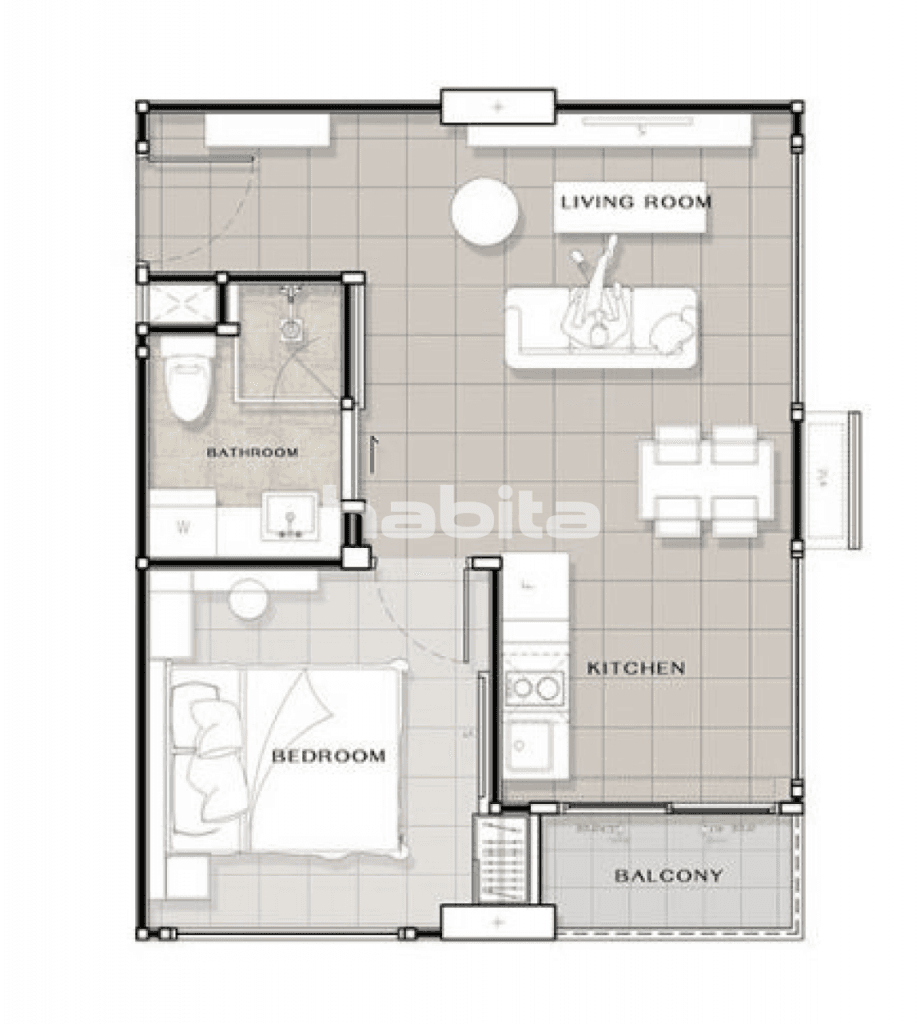 Апартаменты в Паттайе, Таиланд, 41.4 м², фото 2