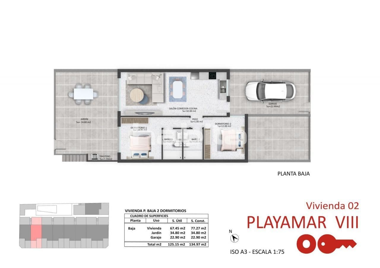 Квартира в Пилар-де-ла-Орадада, Испания, 67.45 м², фото 2