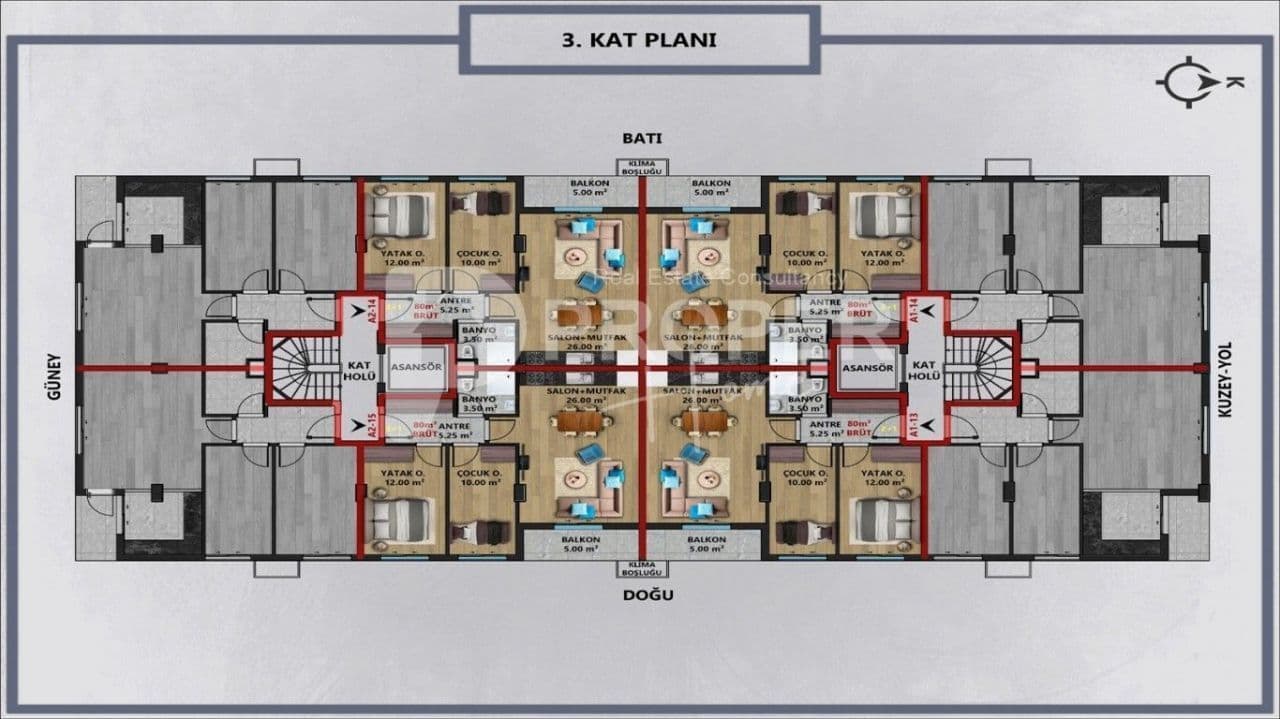 Квартира в Анталии, Турция, 60 м2