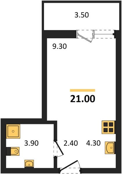 Студия 21.00 кв. м, 1/17 этаж. ЖК Лестория, Сочи, Россия