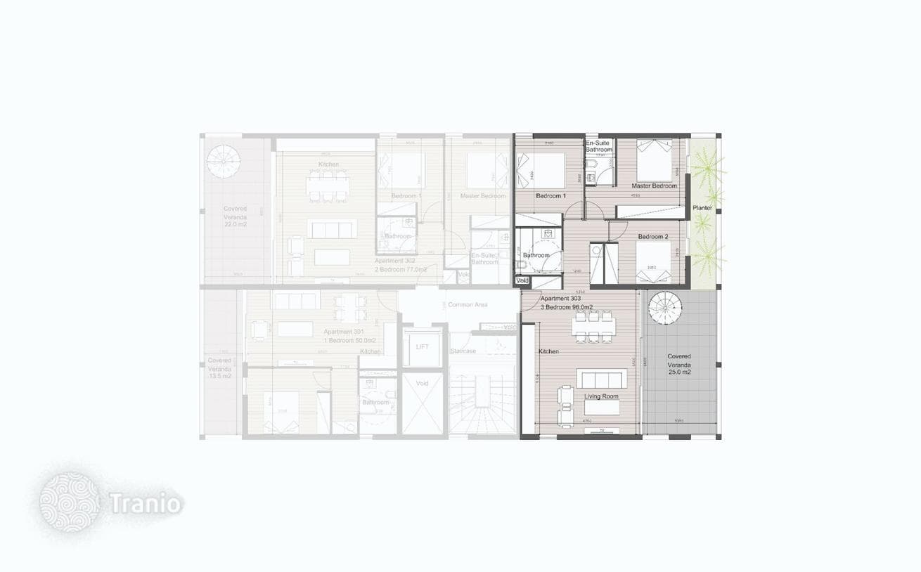 3-комнатная квартира 96 м² в городе Лимассоле, Кипр