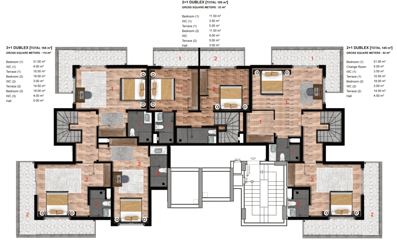Квартира в Алании, Турция, 52 м2, фото 3