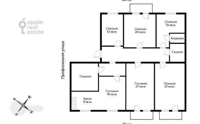 5-комнатная квартира 150 м² в Академическом районе, Россия