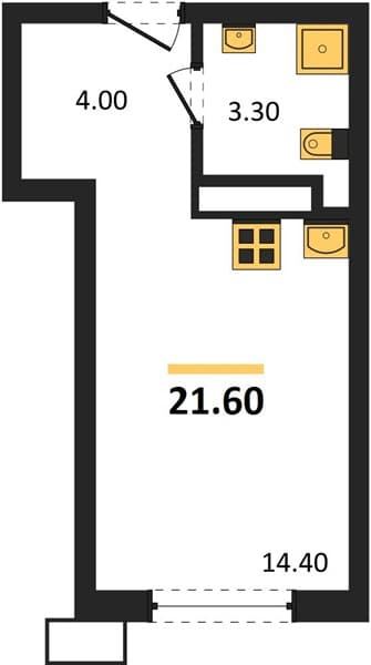 Студия 21.60 кв. м, 12/18 этаж. ЖК Порто-Ново, Цемдолина, Россия