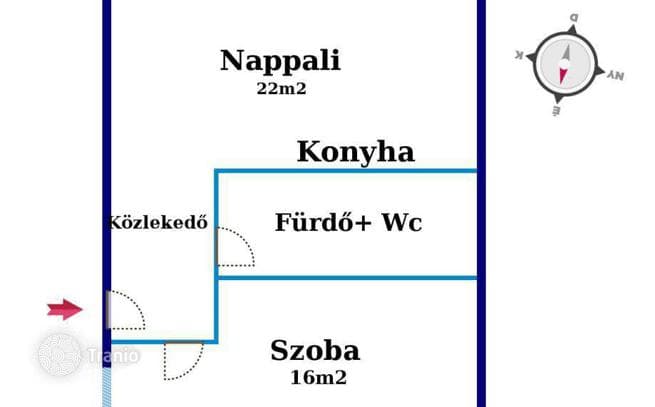2-комнатная квартира 57 м² в Районе VI (Терезвароше), Венгрия