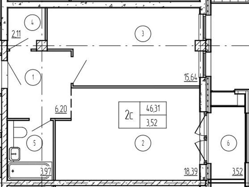 1 к. квартира 50.10 кв. м, 2/9 этаж. ЖК Лучи. Azimut Park Hotel Family, Анапа, Россия