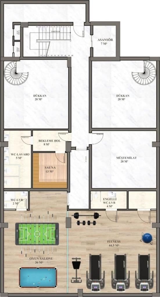 Квартира в Авсалларе, Турция, 59 м2, фото 3