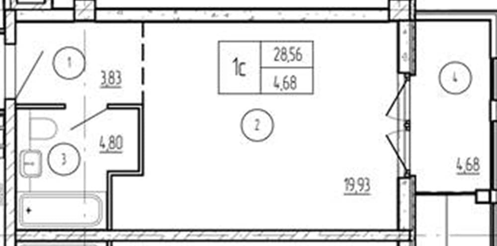1 к. квартира 33.24 кв. м, 4/9 этаж. ЖК Лучи. Azimut Park Hotel Family, Анапа, Россия