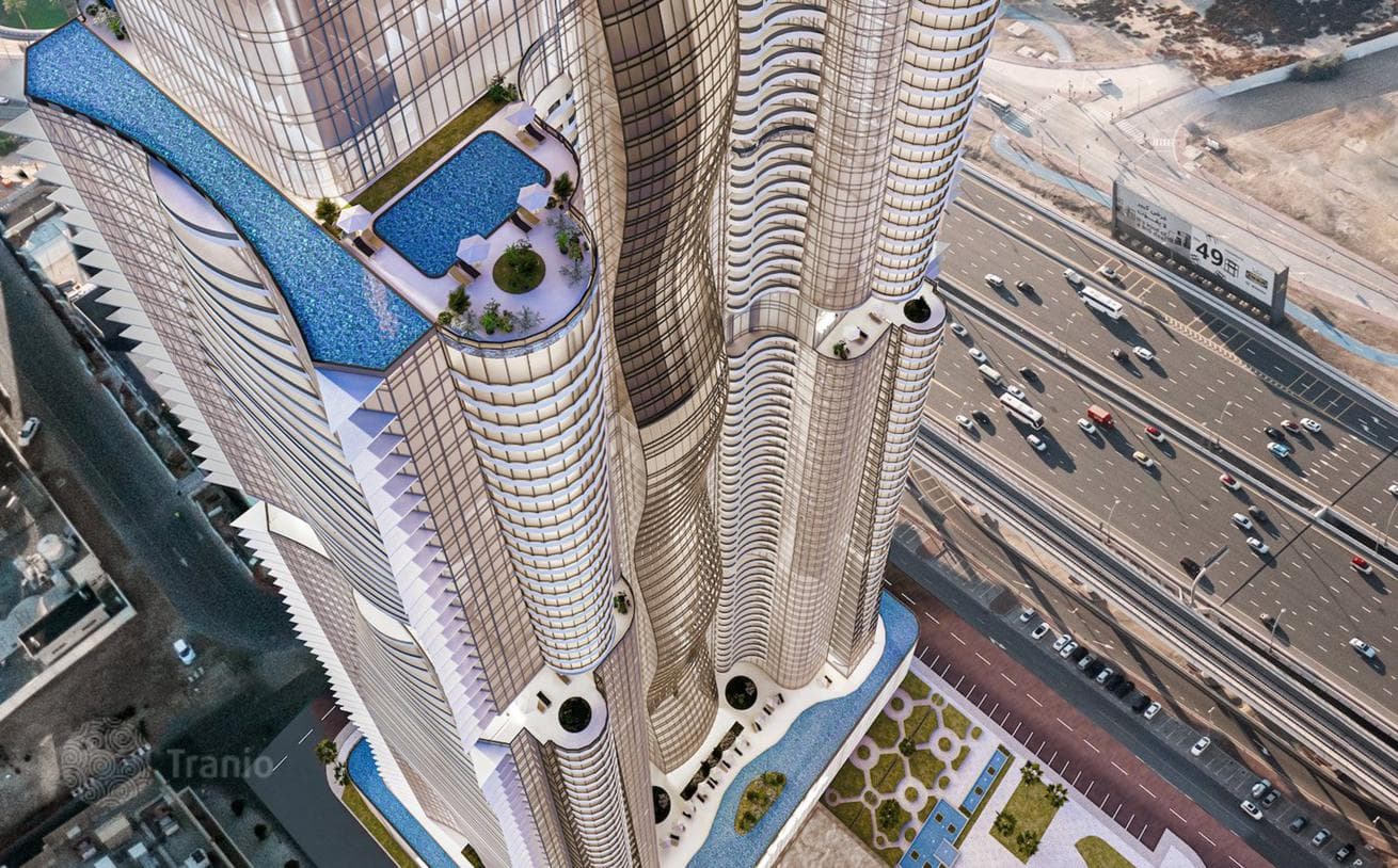 Высотная резиденция Al Habtoor Tower с бассейном и зоной отдыха, Business Bay, Дубай, ОАЭ