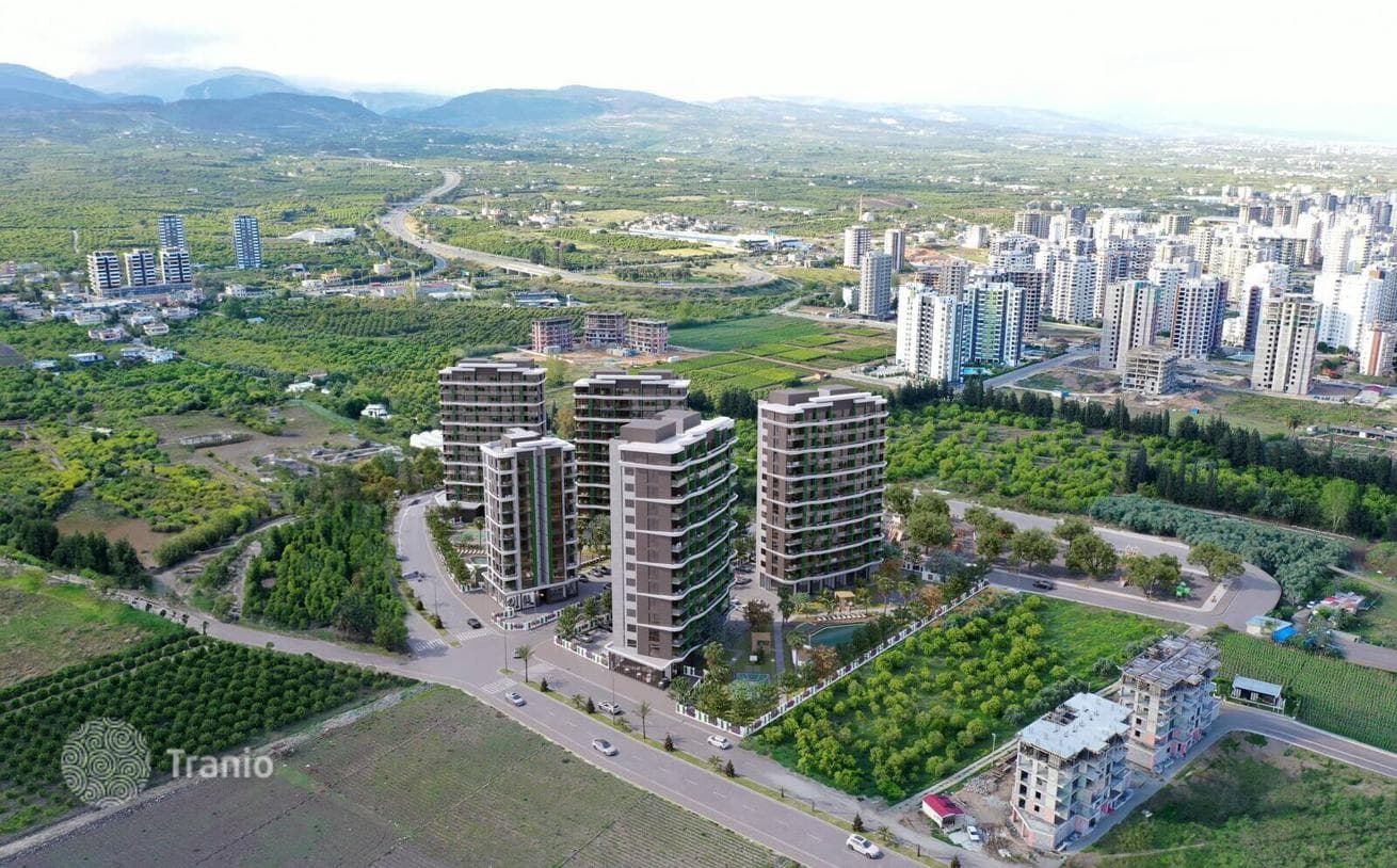Большие Квартиры в Мерсине с Видом на Природу и Море