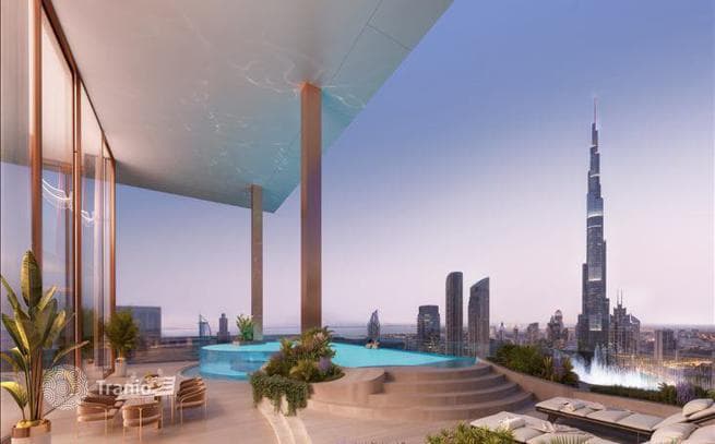 Новая высотная резиденция Fairmont Residences Solara Tower с бассейнами в пешей доступности от Бурдж Халифа, Business Bay, Дубай, ОАЭ, фото 3