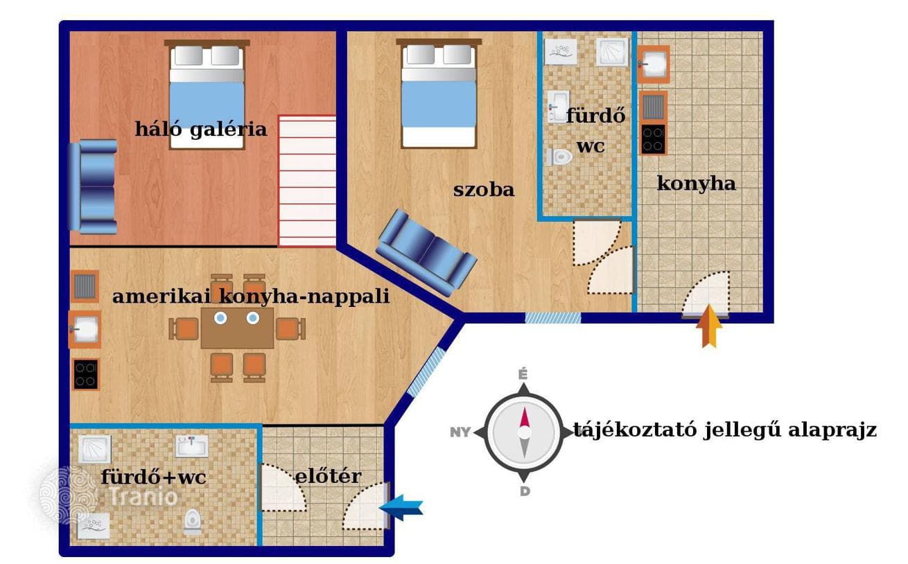 2-комнатная квартира 74 м² в Районе VI (Терезвароше), Венгрия