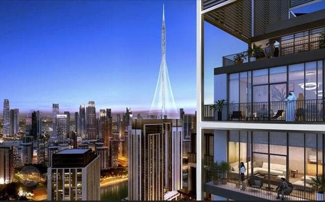 Трехкомнатная квартира в новой резиденции на берегу моря EMAAR Creek Edge с бассейнами и спа-центром, Dubai Creek Harbour, ОАЭ, фото 4