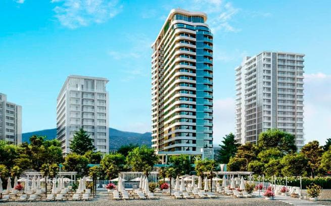 Апартаменты 47,8 м² с 1 спальней и балконом у моря в ЖК с инфраструктурой, фото 2