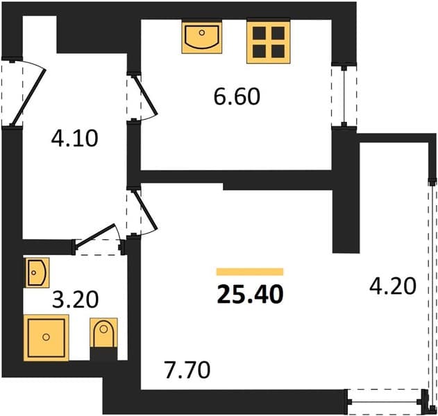 1 к. квартира 25.40 кв. м, 18/19 этаж. ЖК Сочи Парк, Сочи, Россия