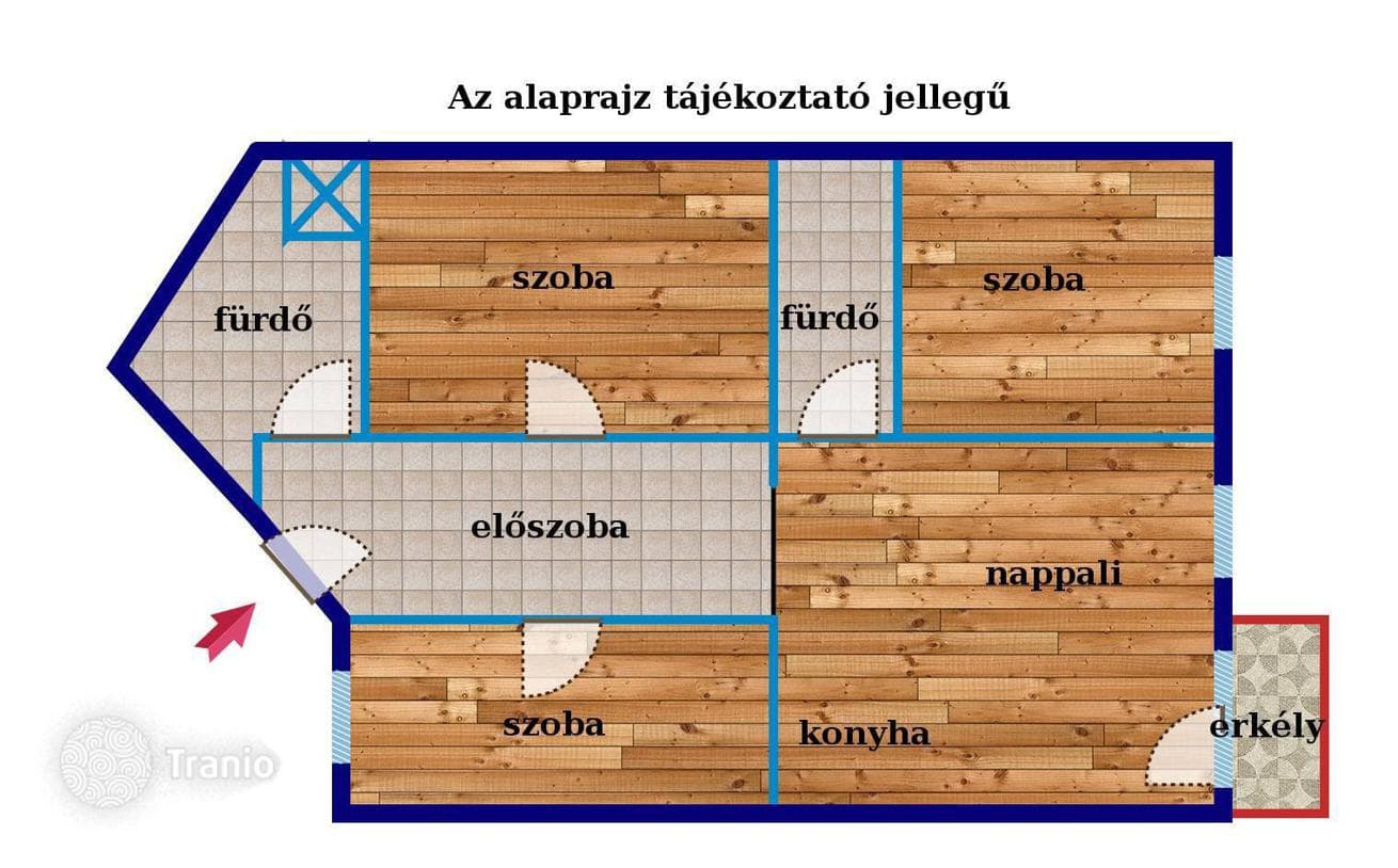 4-комнатная квартира 79 м² в Районе VII (Эржебетвароше), Венгрия
