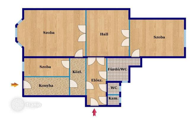 3-комнатная квартира 113 м² в Районе XIII, Венгрия