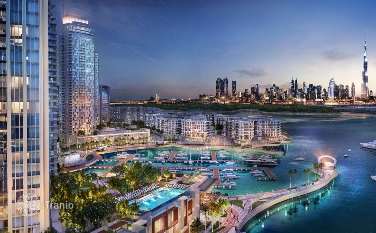 Высотная резиденция премиум класса Creek Residences рядом с причалом для яхт, Dubai Creek Harbour, Дубай, ОАЭ