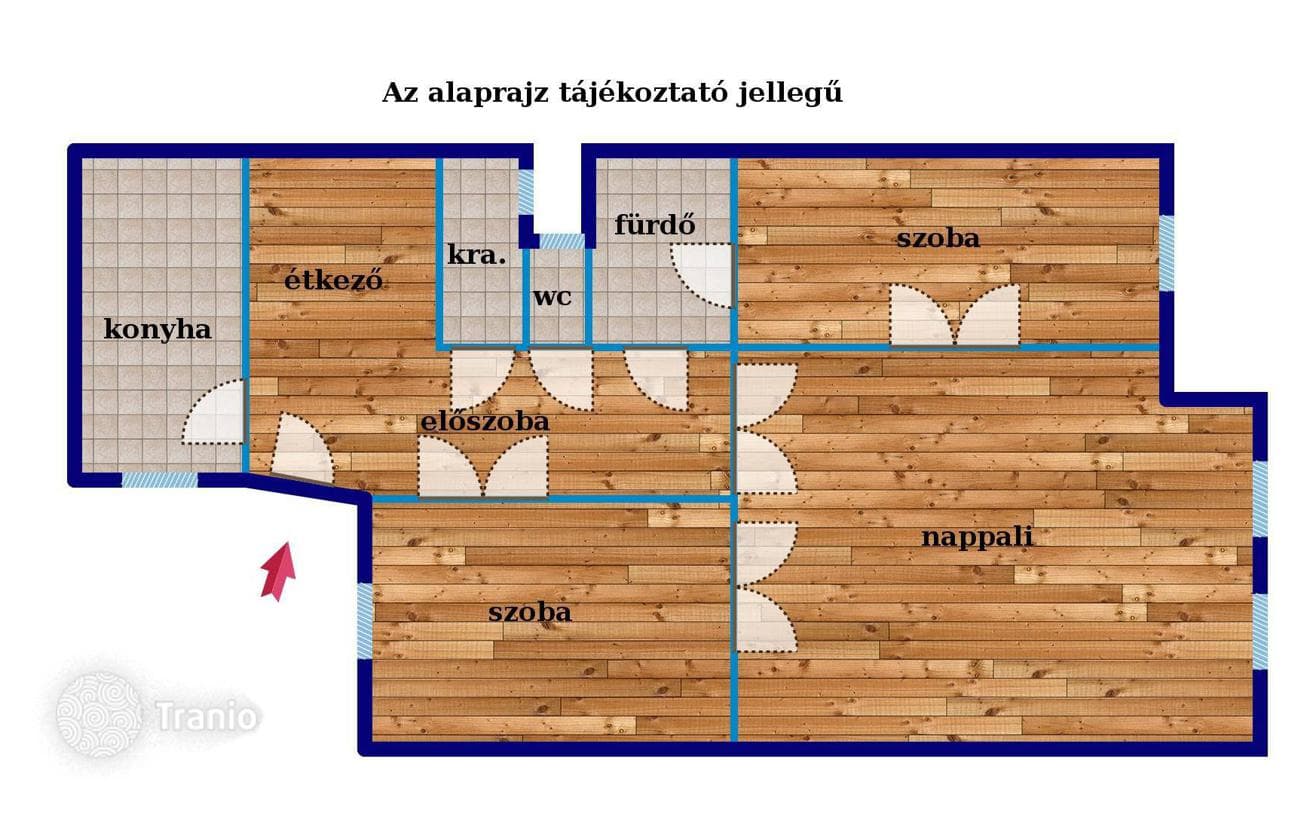 3-комнатная квартира 111 м² в Районе XIII, Венгрия
