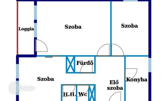 3-комнатная квартира 97 м² в Районе II, Венгрия