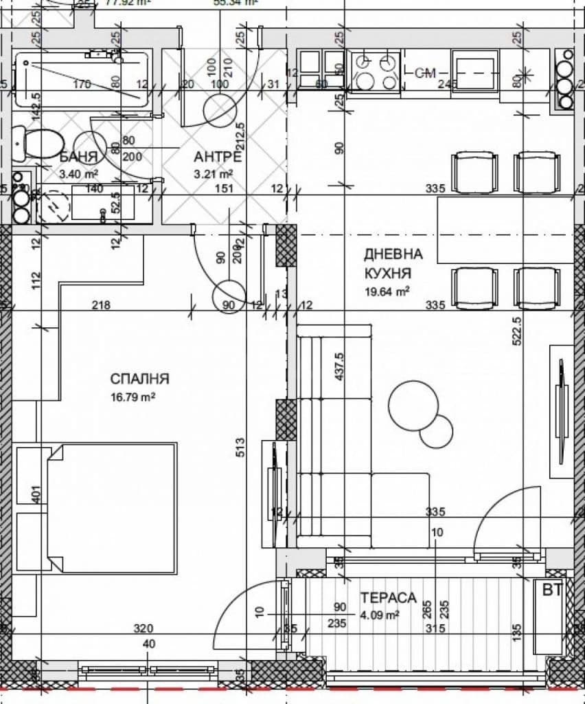 Апартаменты в Софии, Болгария, 65.93 м², фото 4