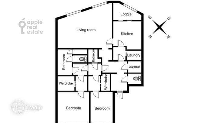 3-комнатная квартира 219 м² в районе Хамовники, Россия, фото 2