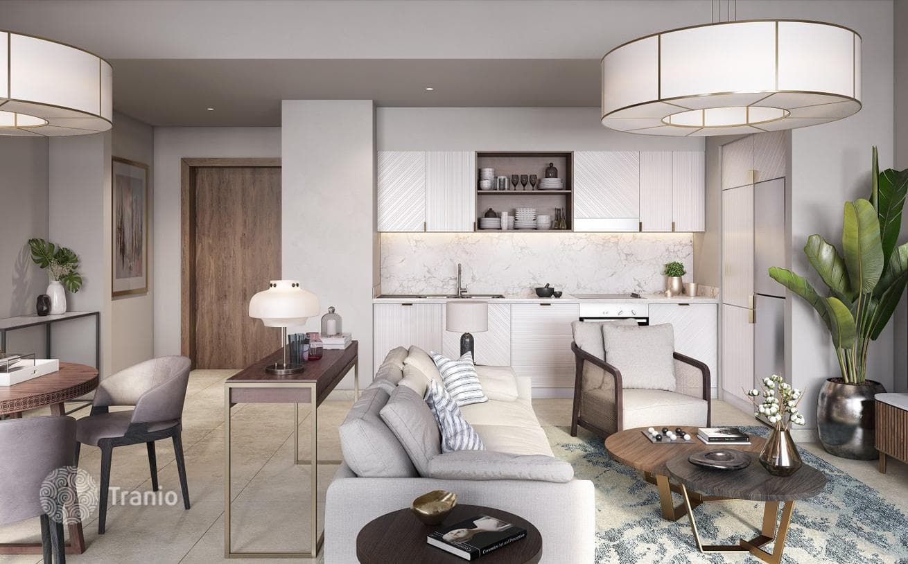Просторные апартаменты в резиденции Vida Residences Creek с ресторанами, бассейном и спа прямо на пляже, Creek Harbour, Дубай, ОАЭ, фото 2