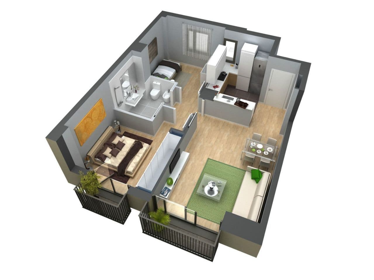 Квартира в Барселоне, Испания, 70 м2
