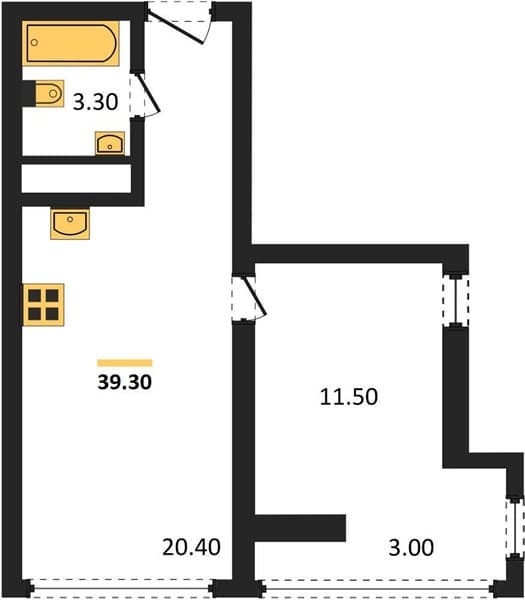 1 к. квартира 39.30 кв. м, 16/19 этаж. ЖК Сочи Парк, Сочи, Россия