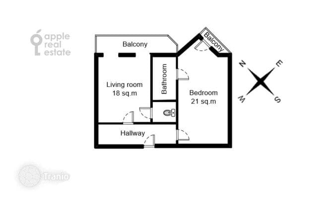 1-комнатная квартира 51 м² в Таганском районе, Россия, фото 5
