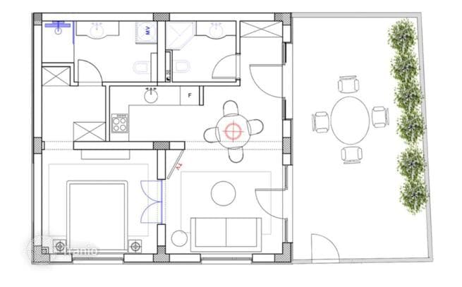 1-комнатная квартира 80 м² в Рисане, Черногория