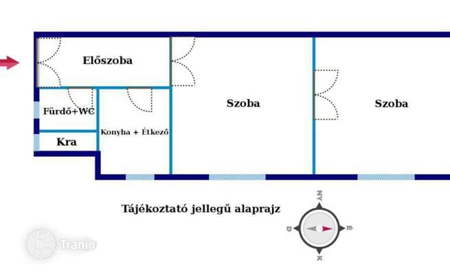 2-комнатная квартира 76 м² в Районе V (Белварош-Липотвароше), Венгрия