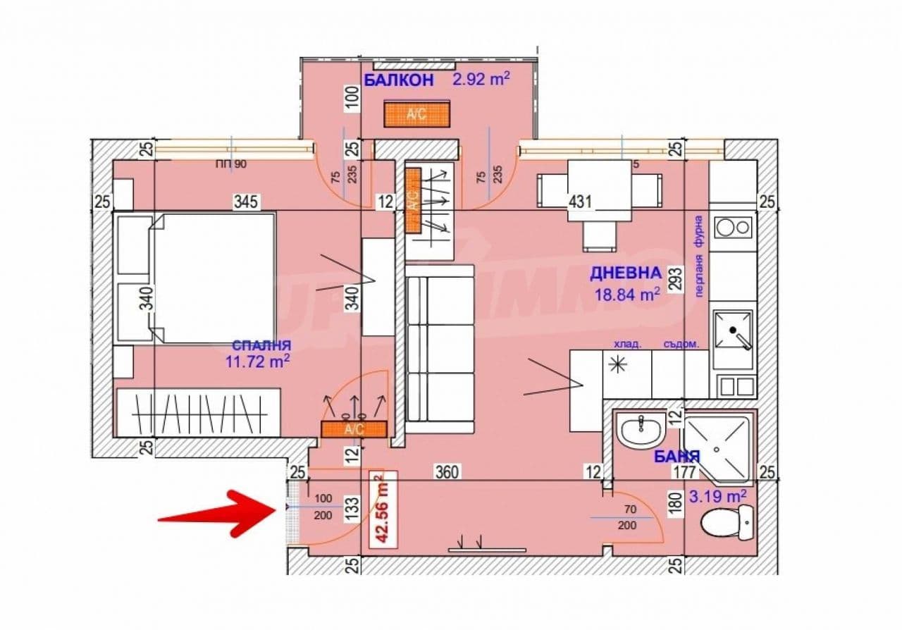Апартаменты в Варне, Болгария, 62.9 м², фото 2