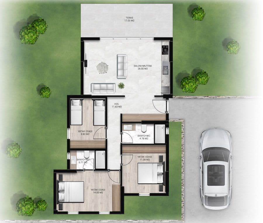 Квартира в Бодруме, Турция, 41 м², фото 3