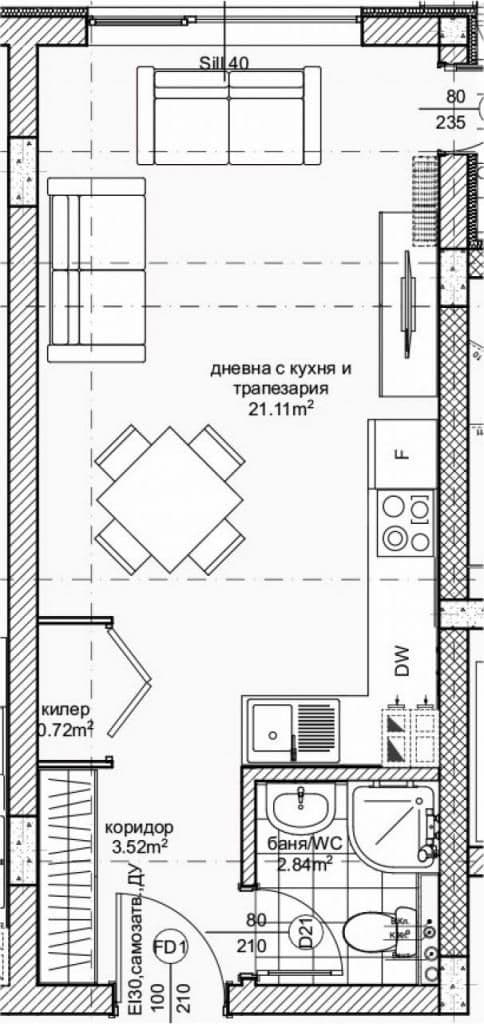 Студия в Варне, Болгария, 41.31 м², фото 2