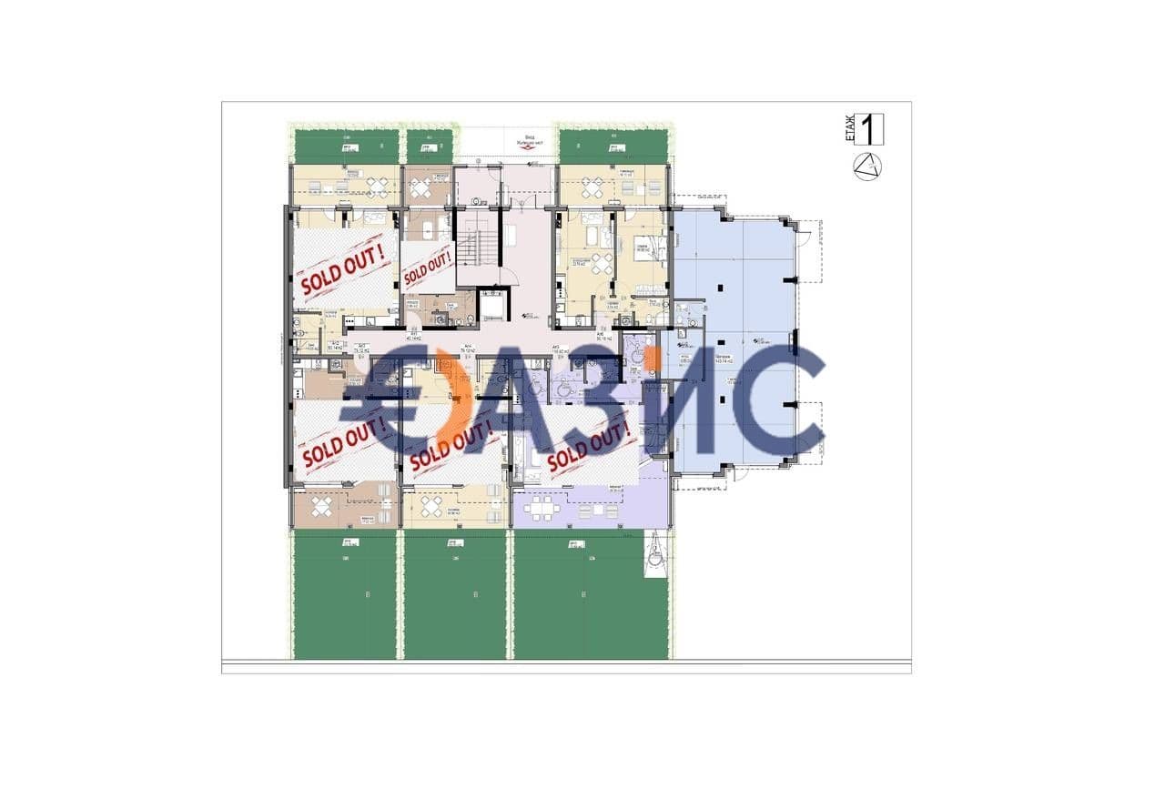 Апартаменты в Сарафово, Болгария, 65.1 м², фото 4