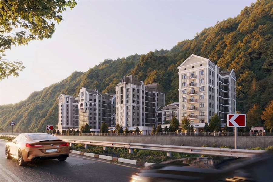 2 к. квартира 88.60 кв. м, 6/9 этаж. ЖК LeePrime Residence Polyana Sochi, Эстосадок, Россия, фото 2