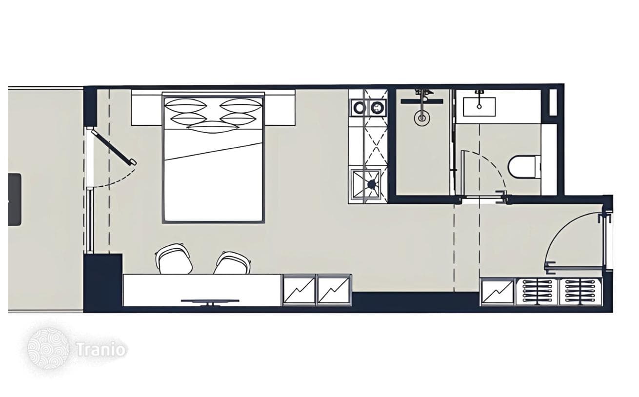 Квартира студия 35 м². Рассрочка 0%.