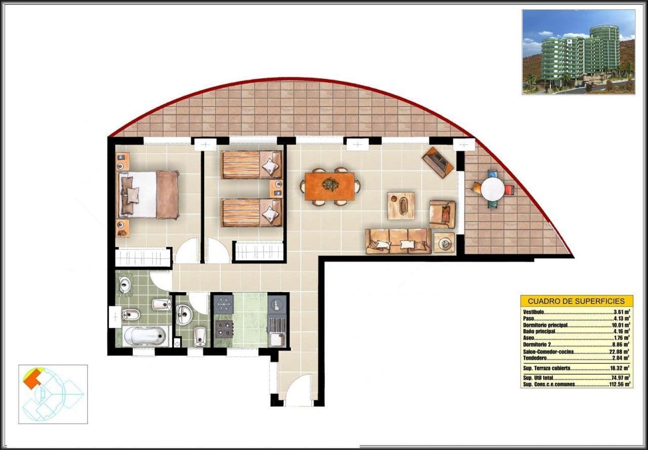 Апартаменты в Вильяхойосе, Испания, 113 м², фото 3